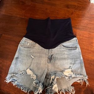 Pink Blush Maternity cut off shorts